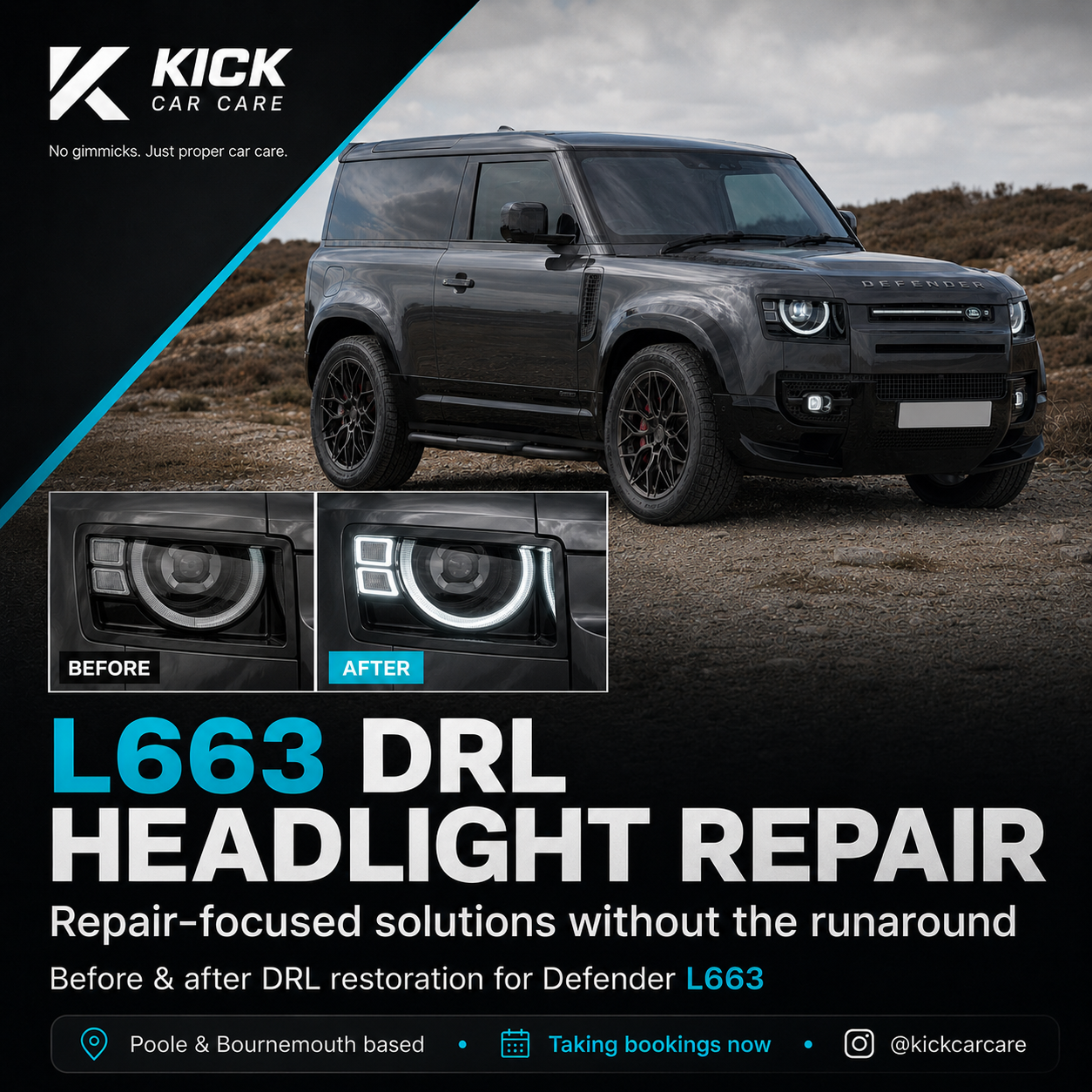 L663 Defender DRL LED Repair